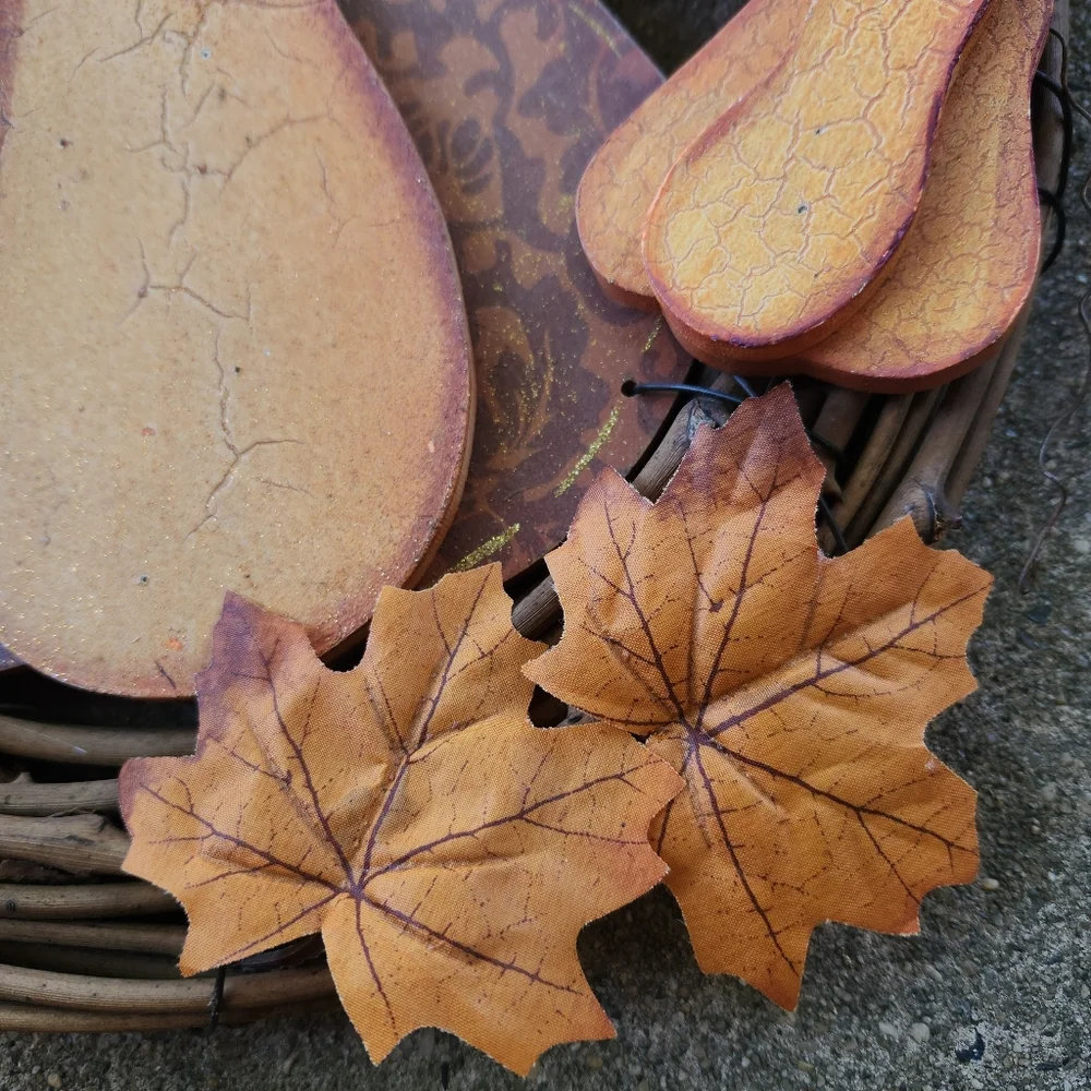 Harvest Pumpkin Wood Grapevine Fall Wreath